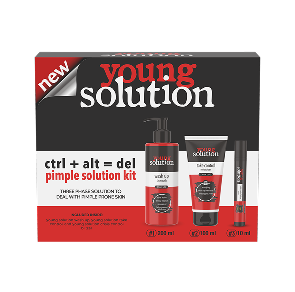 a combination product box of Triple Take 3-In-1 Cleanser, Scrub, Mask 100ml